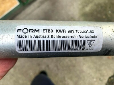 Porsche Boxster Cayman 981 98110605102 Kühlwasserrohr Rohr Kühlmittelrohrleitung