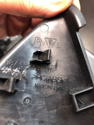 Porsche Boxster 987 Abdeckung Blende Seite Links Armaturenbrett ORIGINAL gebraucht - 98755253701