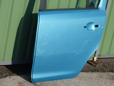 OPEL CORSA D Tür Hinten Links Gute zustand ORIGINAL gebraucht - hellblau