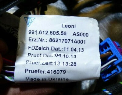 Porsche Boxster 981 991 UK Right Door Wiring 99161260556 EU Tür Kabelbaum Links