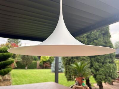 GUBI Semi Design Pendelleuchte Ø 47 cm matt weiß Made in Denmark 1968 gebraucht - Original