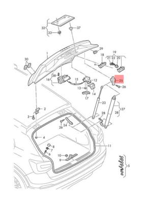 AUDI Q2 Orig. Halter Heckklappe 81A827605A 81A827606A L + R ORIGINAL gebraucht - Tragkonsole