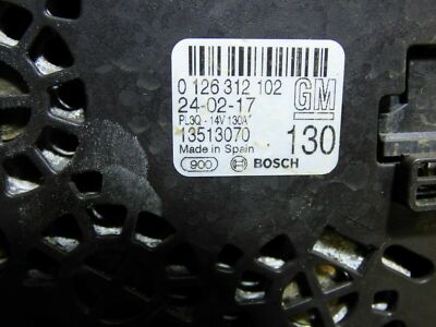 OPEL ASTRA K 1.4 16V Turbo Insignia B Lichtmaschine LIMA GM 130A ORIGINAL gebraucht - 13513070