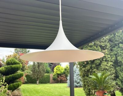 GUBI Semi Design Pendelleuchte Ø 47 cm matt weiß Made in Denmark 1968 gebraucht - Original