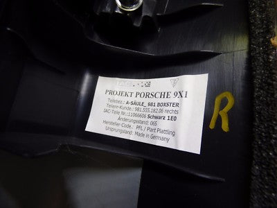 Porsche Boxster Cayman 981 911 A-Säule Abdeckung Rechts  Schawarz 98155518206