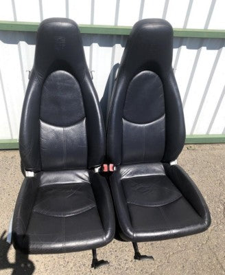 Porsche Boxster Cayman 987 997 Leder Sitze Beifahrersitz Schwarz ORIGINAL gebraucht - Fahrersitz
