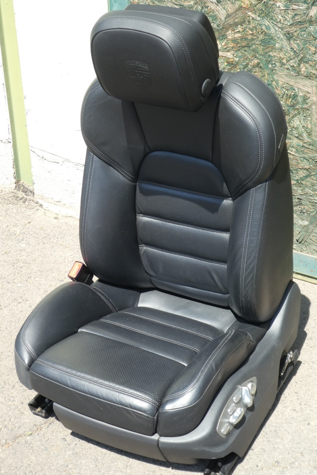 Porsche Macan 95B Schwarz Leder Sitze Vorne Links Verstellbarer Sitz ORIGINAL gebraucht - Elektrisch