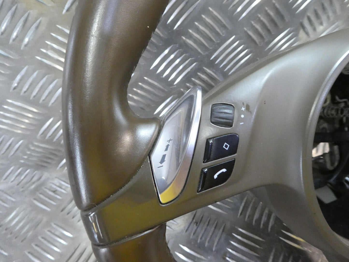 Porsche Cayenne 92A Leder Lenkrad Braun Umbra DE1 ORIGINAL gebraucht - 7PP419091AD