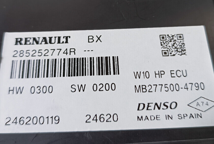 Renault Zoe 2022 Steuergerät Modul Denso Ecu W10 HP ORIGINAL gebraucht - 285252774R