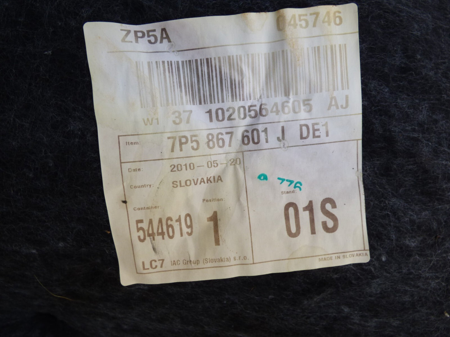 Porsche Cayenne 92A Kofferraumdeckel verkleidung 7P5867601J DE1 Brau ORIGINAL gebraucht - Heckklappen