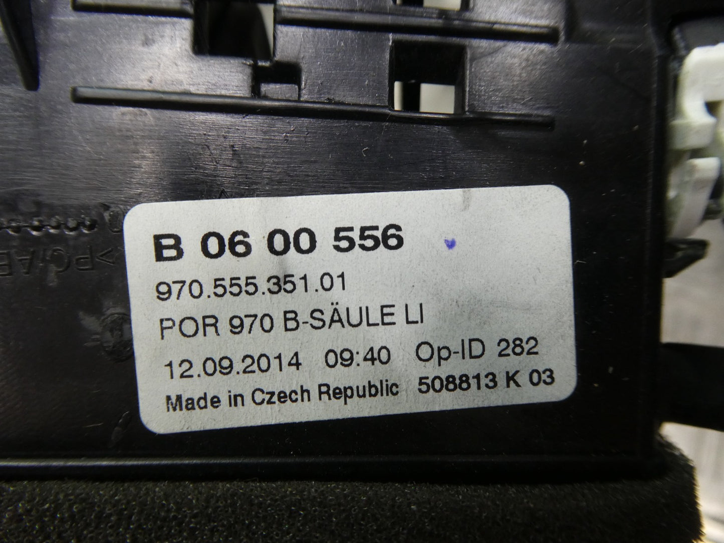 Porsche Panamera S 970 Luftdüse B-Säule links ORIGINAL gebraucht - 97055535101