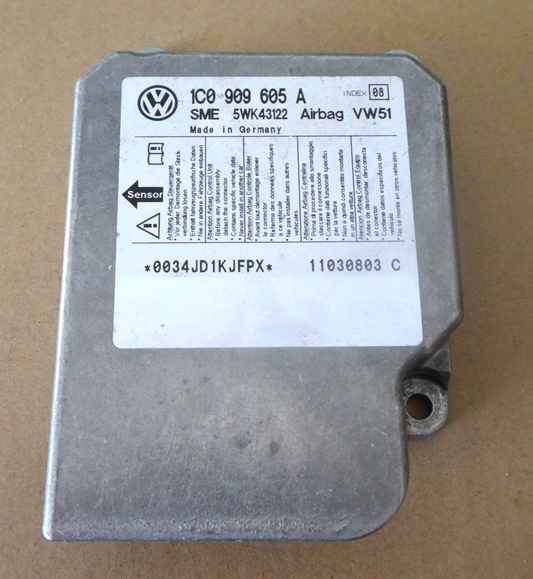 VW T5 2003-2016 Airbagsteuergerät AirBag Steuergerät 1C0909605A ORIGINAL gebraucht - Transporter