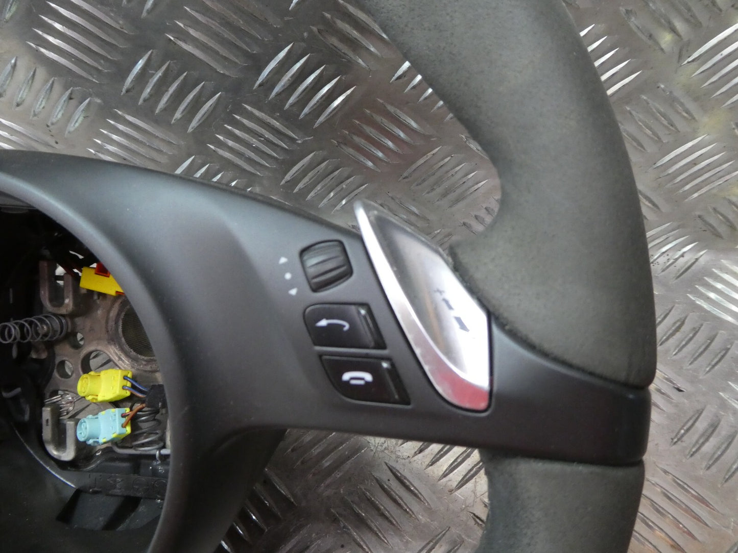 Porsche 970 Multifuntion AirBag Lenkrad Alcantara leaderlenkrad grau ORIGINAL gebraucht - Panamera