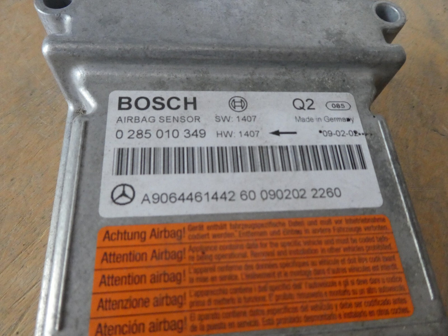 Mercedes Sprinter Crafter W906 Steuergerät Airbag Airbagsteuergerät ORIGINAL gebraucht - A9064461442
