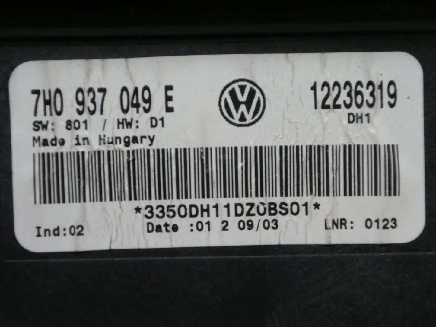 VW T5 MULTIVAN 2003-2016 Komfort modul Komfortsteuergerät 7H0937049E ORIGINAL gebraucht - Transporter