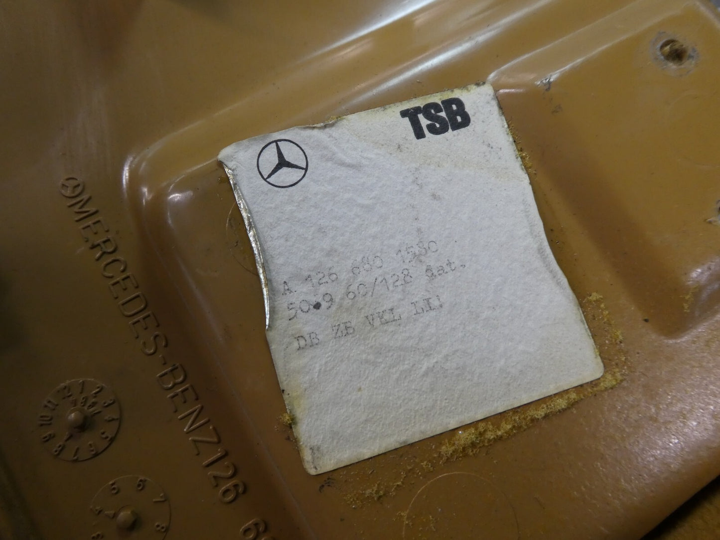 Mercedes C126 W126 Coupe SEC Verkleidung Fussraum Links Beige ORIGINAL gebraucht - 1266881106