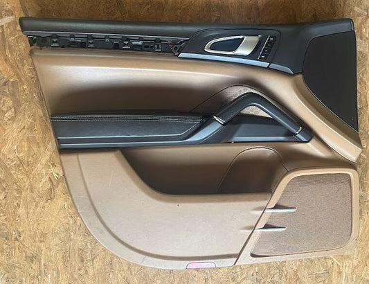 Porsche Cayenne II 92A Türverkleidung vorne links Cayen cognac ORIGINAL gebraucht - 7P5867011D