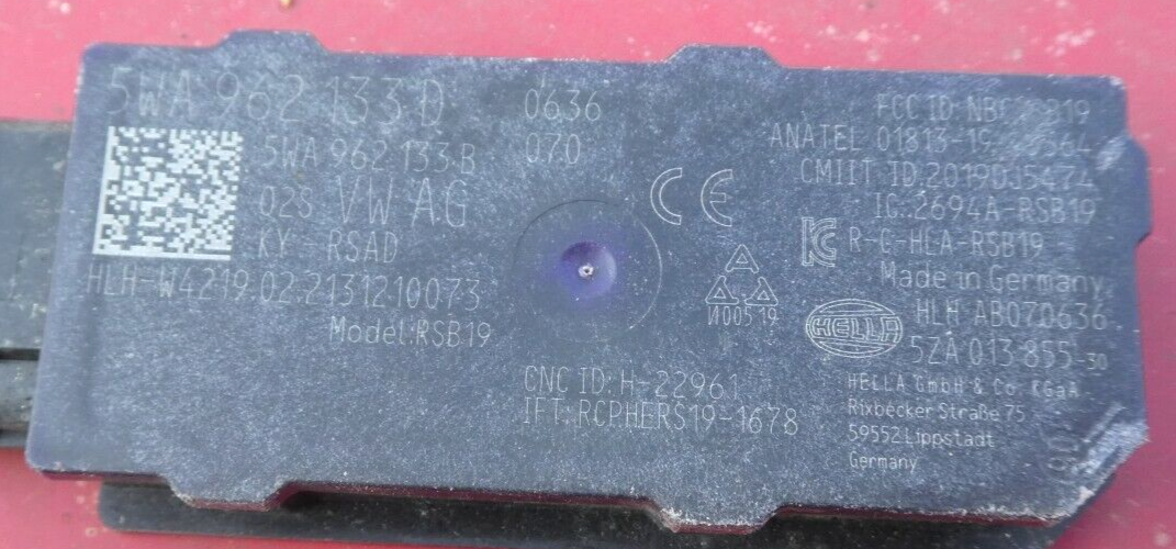 VW ID3 Steuergerät Antenne Keyless Startberechtigung vorne rechts ORIGINAL gebraucht - Volkswagen