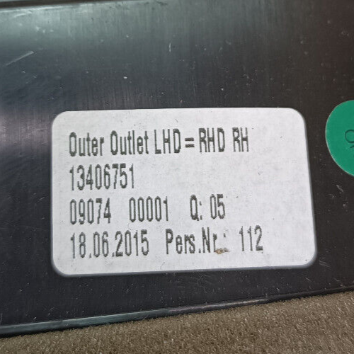 OPEL ASTRA K 1.4 Turbo Lüftungsgitter Luftdüse Luftausströmer Rechts GM ORIGINAL gebraucht - 13406751