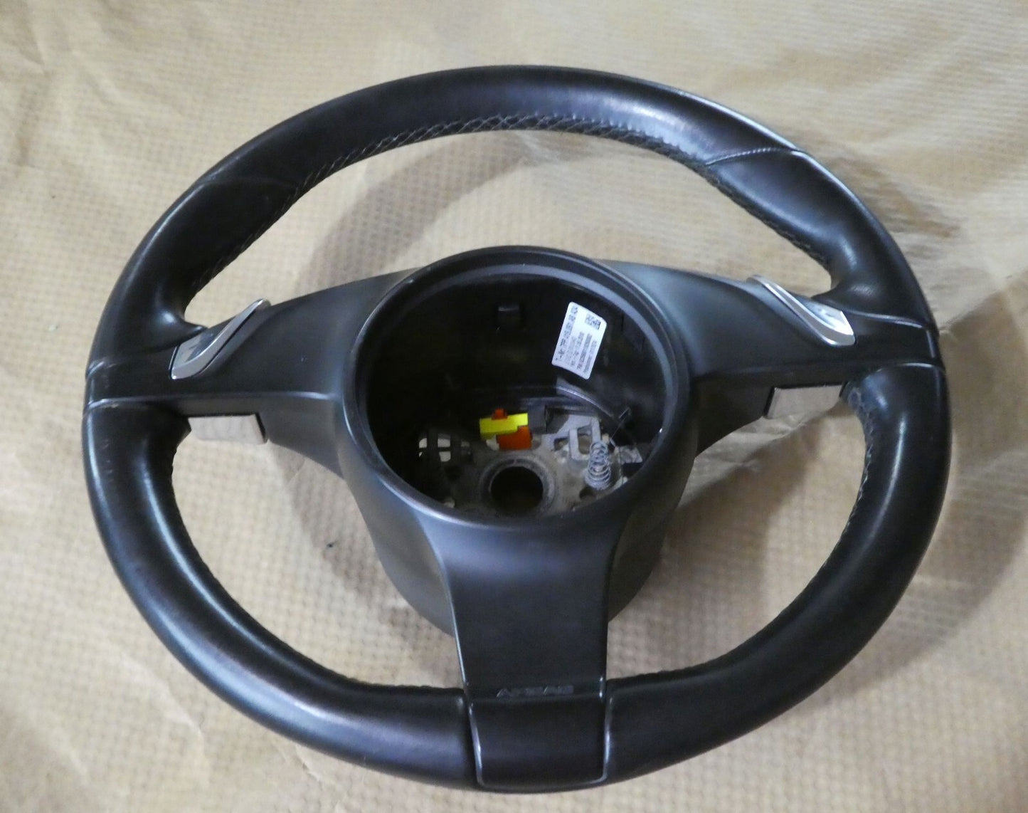 Porsche Panamer 970 Lenkrad Schwarz Leder 7PP419091AB A34 ORIGINAL gebraucht - Lederlenkrad