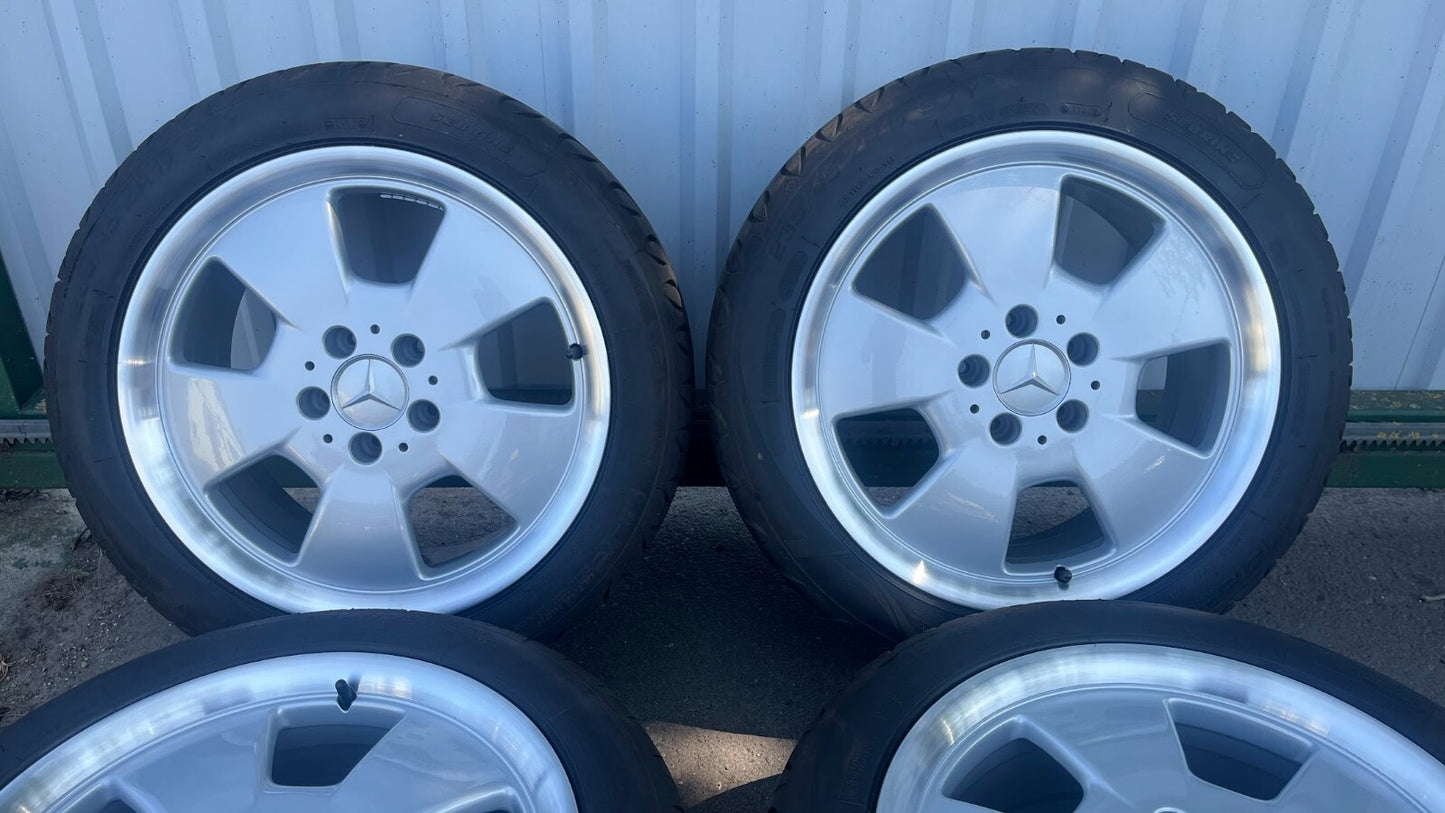 4 x ORIGINAL MERCEDES-BENZ SL R129 ALBALI ALUFELGEN mit Sommereifen gebraucht - 1294011202