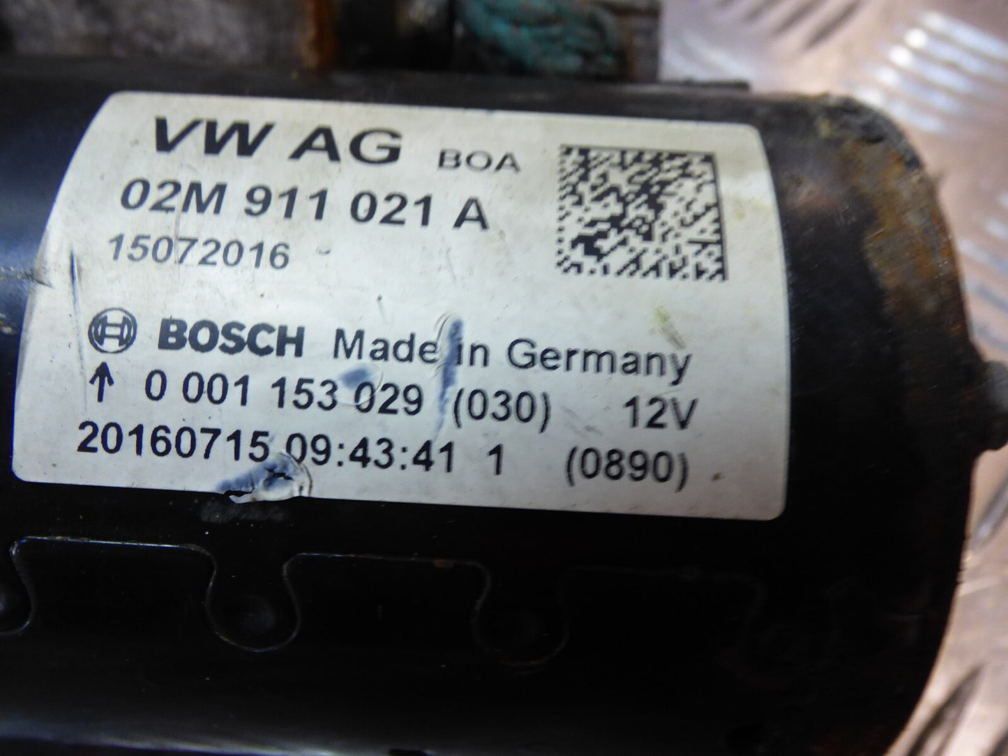 VW T6 T5 2.0 TDI CXG Anlasser Starter BOSCH 02M911021A ORIGINAL gebraucht - Transporter