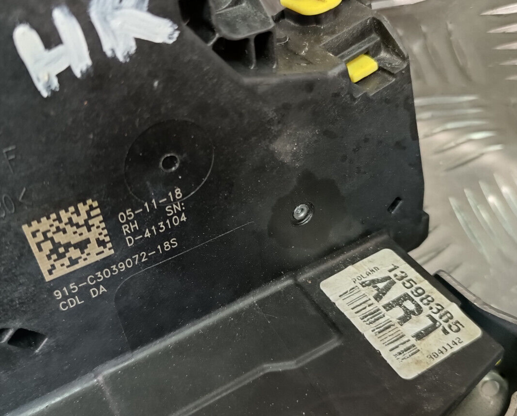 OPEL ASTRA K 1.4 2019 Türschloss Schloss Hinten Rechts ORIGINAL gebraucht - 13598385