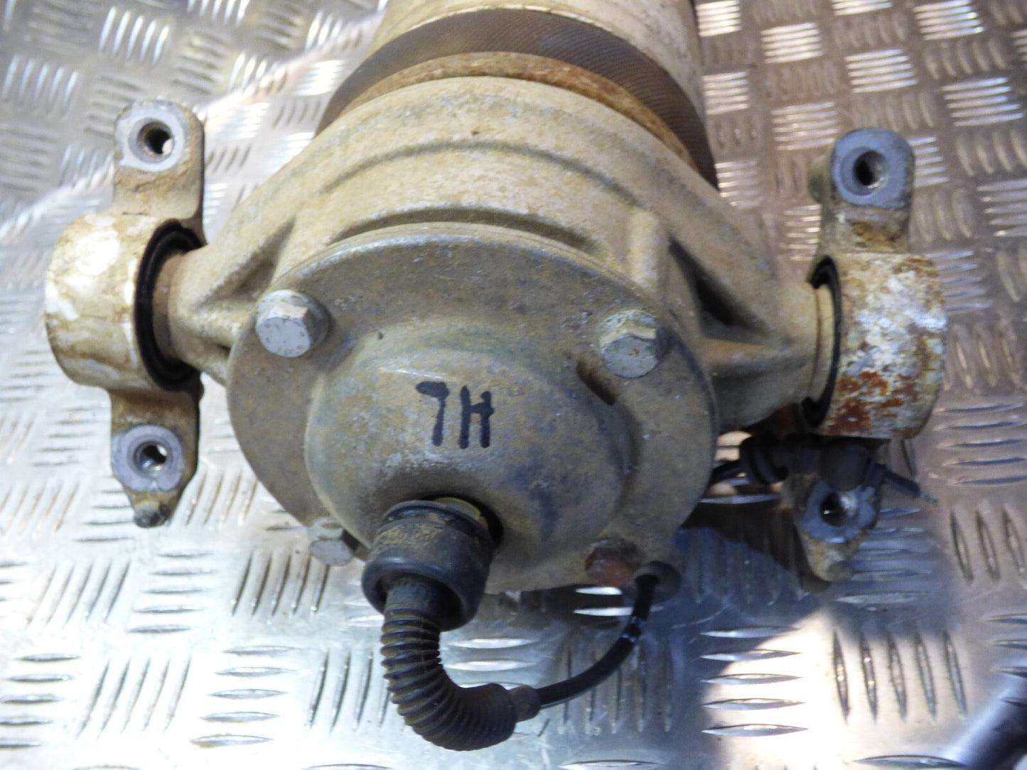 Porsche Cayenne 92A Stoßdämpfer hinten links 7P5616019R 7P5616503A ORIGINAL gebraucht - Luftfahrwerk
