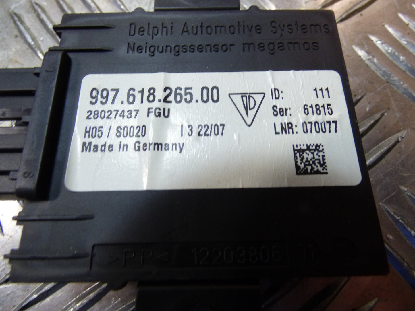 Porsche Boxster Cayman 987 997 911 Steuergerät Neigungsgeber ORIGINAL gebraucht - 99761826500