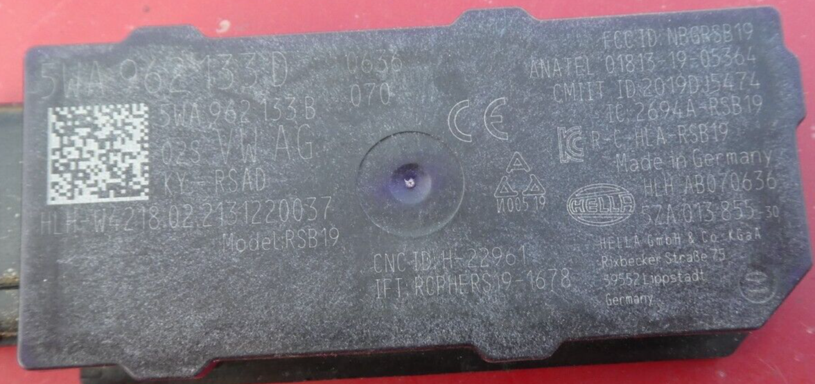 VW ID3 Steuergerät Antenne Keyless Startberechtigung hinteb links ORIGINAL gebraucht - Volkswagen