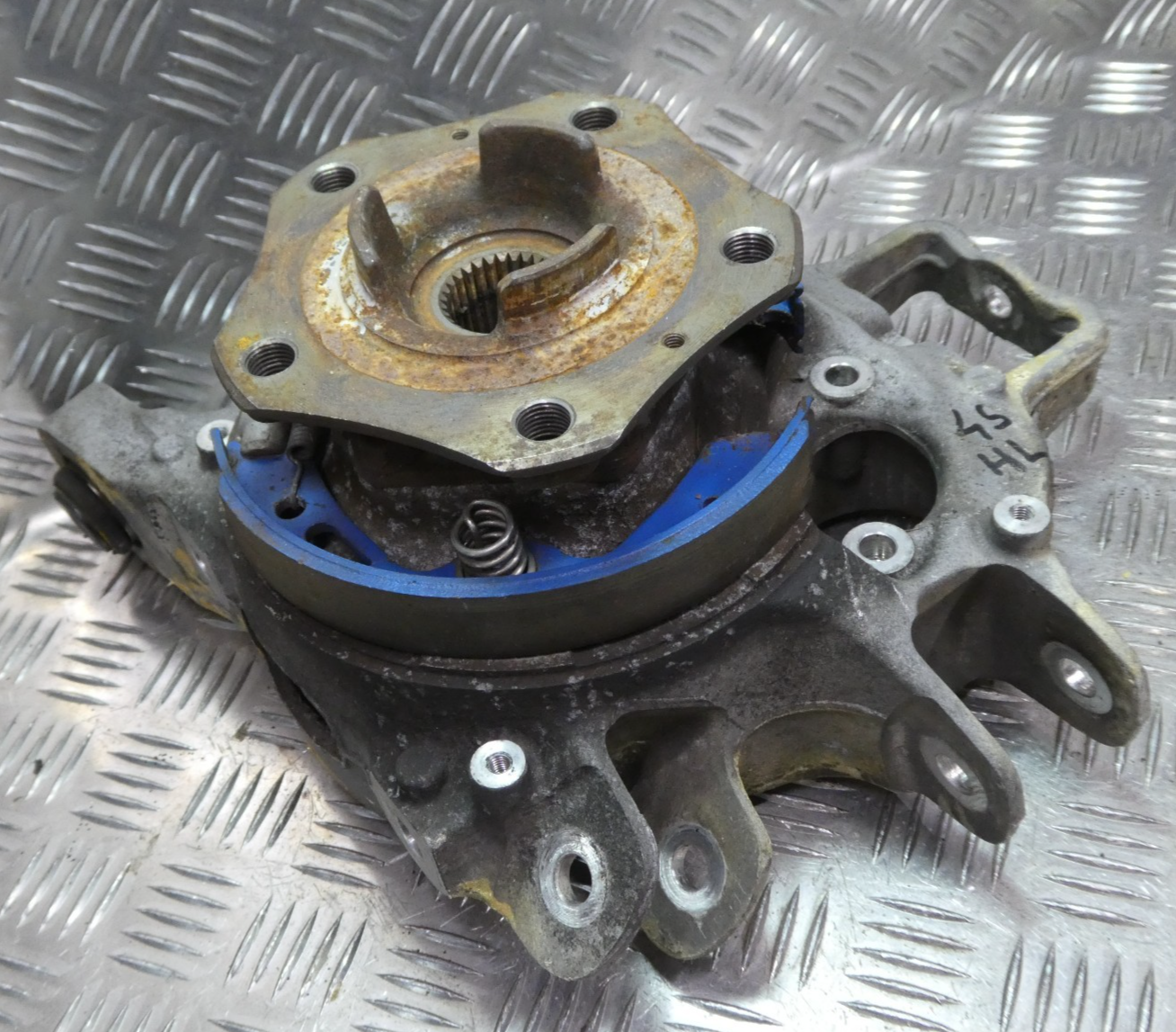 Porsche Panamera 970 Achsschenkel Radnabe + parkbremse hinten links ORIGINAL gebraucht - 97033161102
