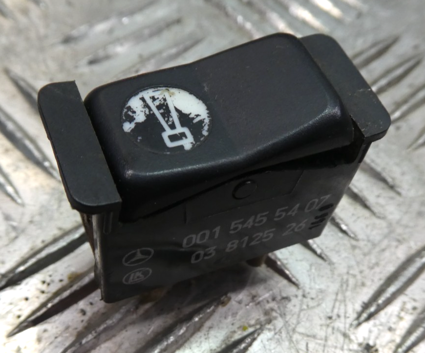 Orig. Mercedes-Benz W126 C126 SEC Schalter Doppeltonfanfare Hupe Horn ORIGINAL gebraucht - 0015455407