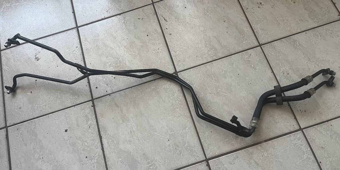 Porsche Cayenne II 92A Ölleitung Getriebekühler Rohrs ORIGINAL gebraucht - 7P5317801A