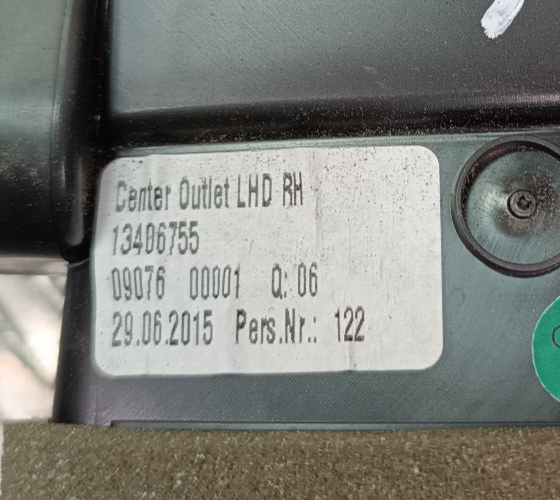 OPEL ASTRA K 1.4 Turbo Lüftungsgitter Luftdüse Luftausströmer Rechts GM ORIGINAL gebraucht - 13406755