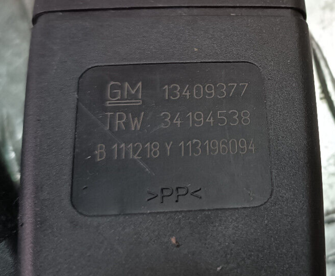 OPEL ASTRA K 1.4 Turbo 2019 Gurtschloss Sensor hinten ORIGINAL gebraucht - 13409377