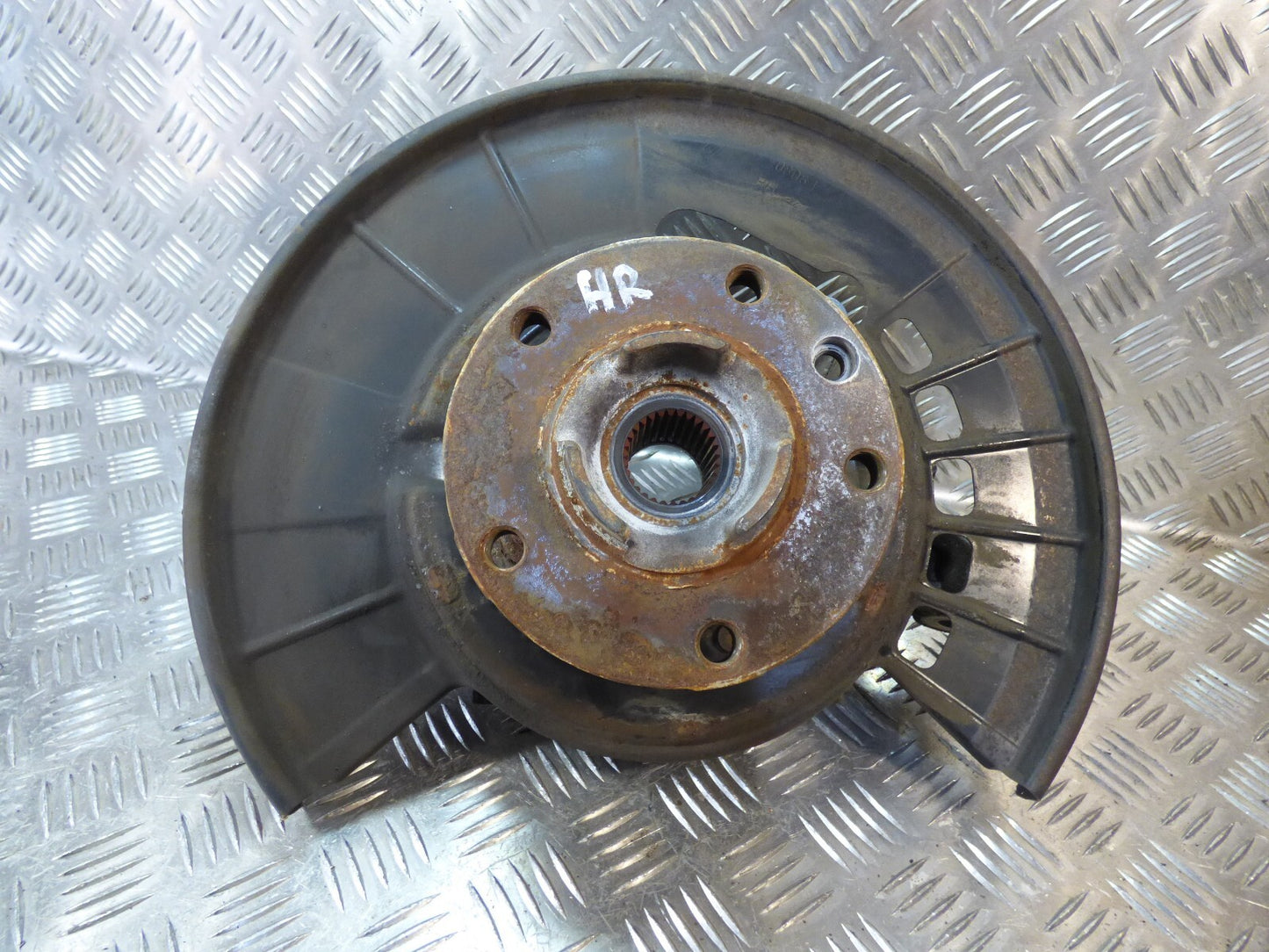 Porsche Cayenne II 92A hinten rechts 7P0609404D 7P0505436A ORIGINAL gebraucht - Achsschenkel