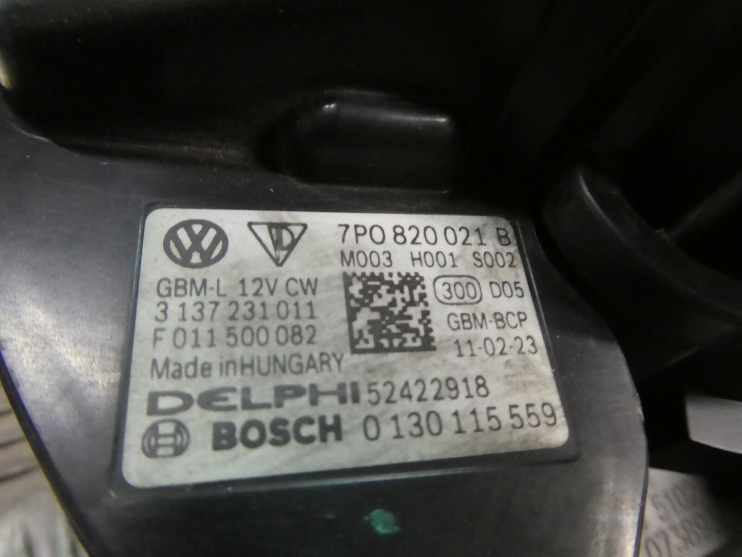 Porsche Cayenne 92A Gebläsemotor Lüftermotor ORIGINAL gebraucht - 7P0820021B