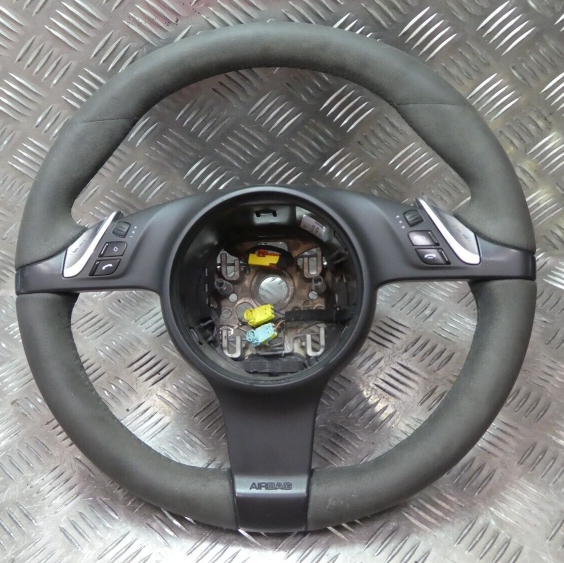 Porsche 970 Multifuntion AirBag Lenkrad Alcantara leaderlenkrad grau ORIGINAL gebraucht - Panamera