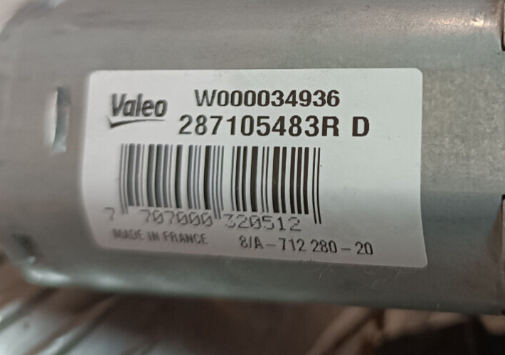 Renault Zoe 2022 Wischermotor Heckmotor Heckscheibenwische 287105483R ORIGINAL gebraucht - W000034936