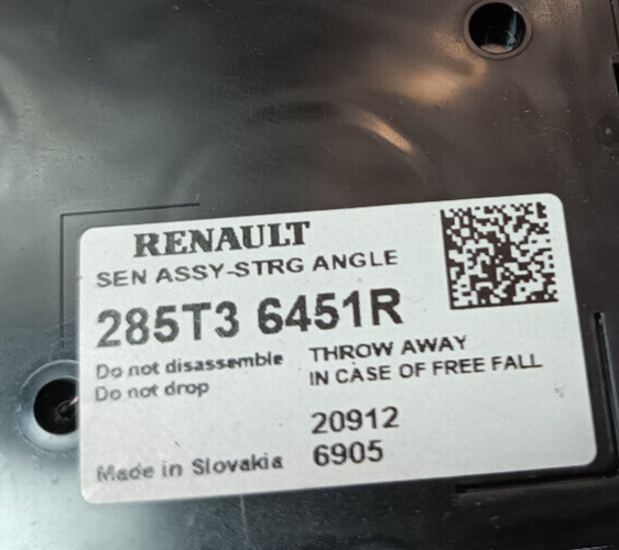 Renault Zoe 2022 Lenkwinkelsensor 285T3 6451R 285T36451R Sensor gebraucht - Original
