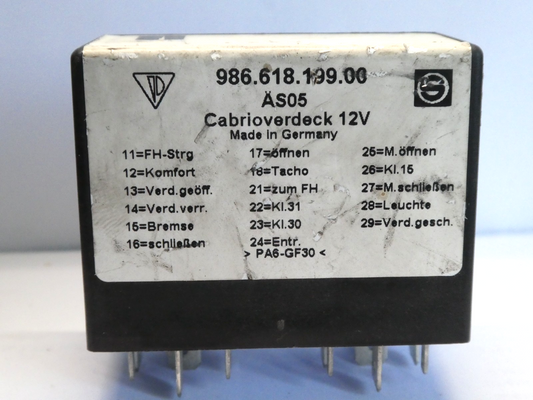 Original Porsche 986 Boxster Cabrio Verdeck Relais OEM gebraucht - 98661819900