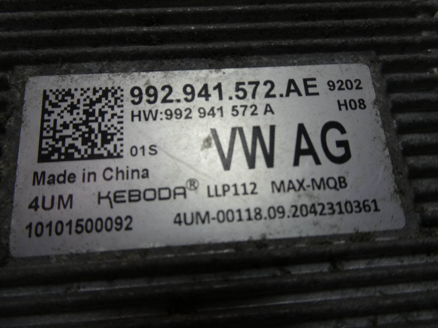 Volkswagen VW ID.3 ID3 Steuergerät Scheinwerfer LED Matrix 2021 ORIGINAL gebraucht - 992941572AE