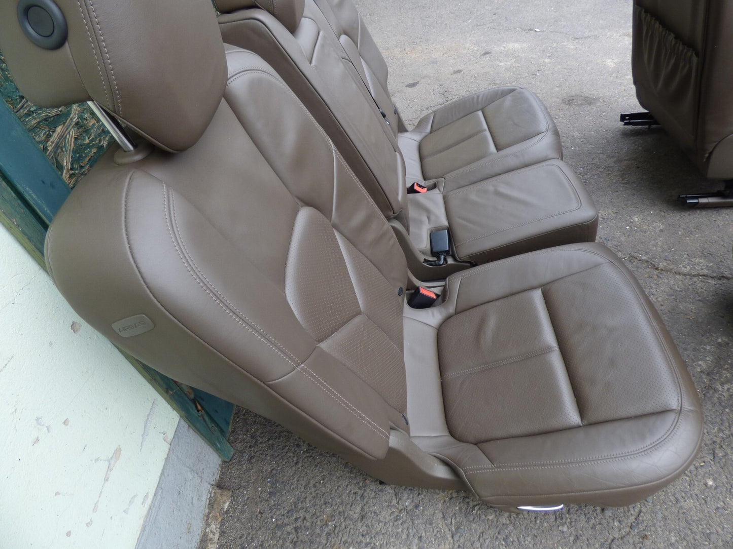 Porsche Cayenne 958 92A Hintere Sitze Ledersitze UMBRA Braun ORIGINAL gebraucht - Sitzbank
