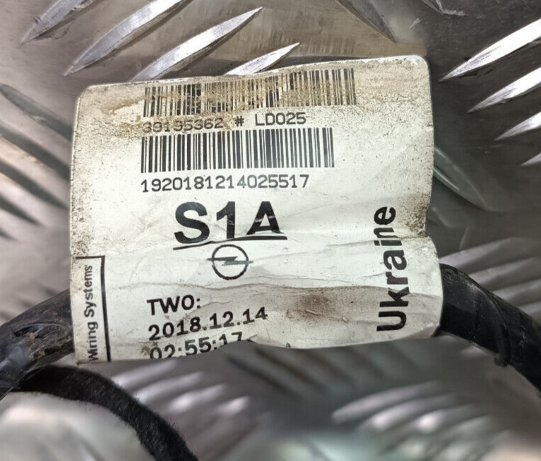 OPEL ASTRA K 1.4 2019 Kabelbaum Türeinbau Rechts Vorne ORIGINAL gebraucht - 39195362