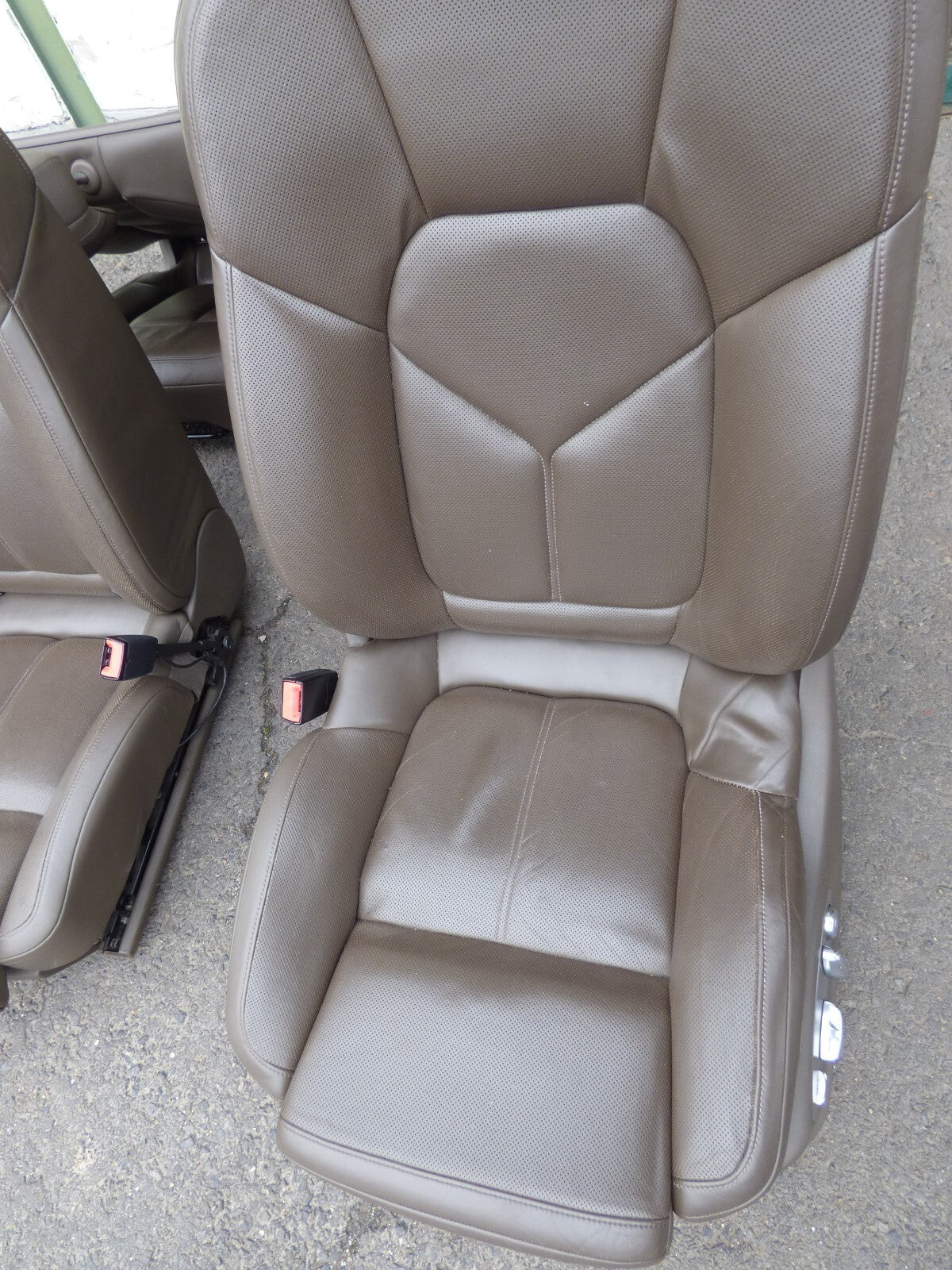 Porsche Cayenne 958 92A Hintere Sitze Ledersitze UMBRA Braun ORIGINAL gebraucht - Sitzbank