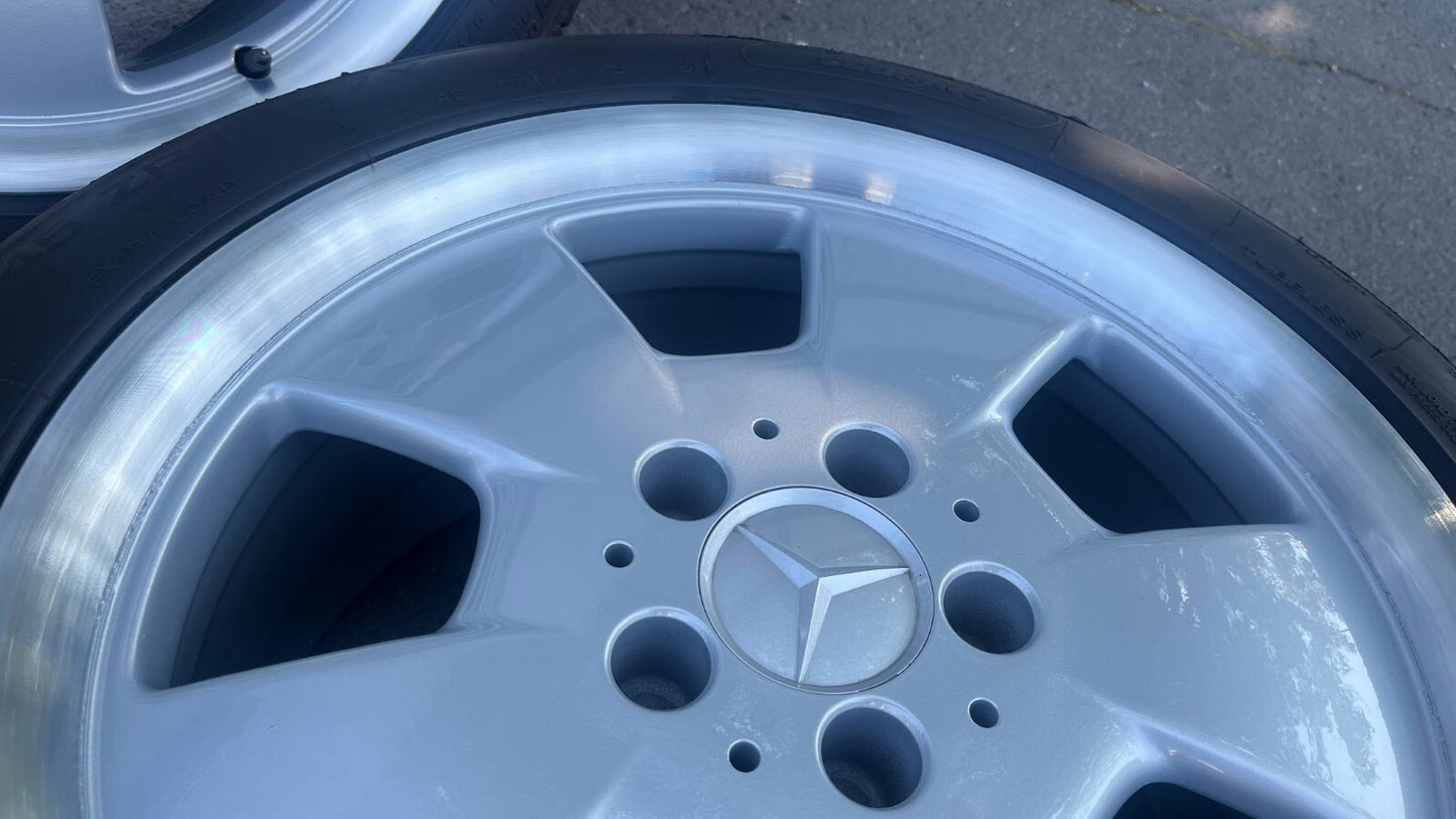 4 x ORIGINAL MERCEDES-BENZ SL R129 ALBALI ALUFELGEN mit Sommereifen gebraucht - 1294011202
