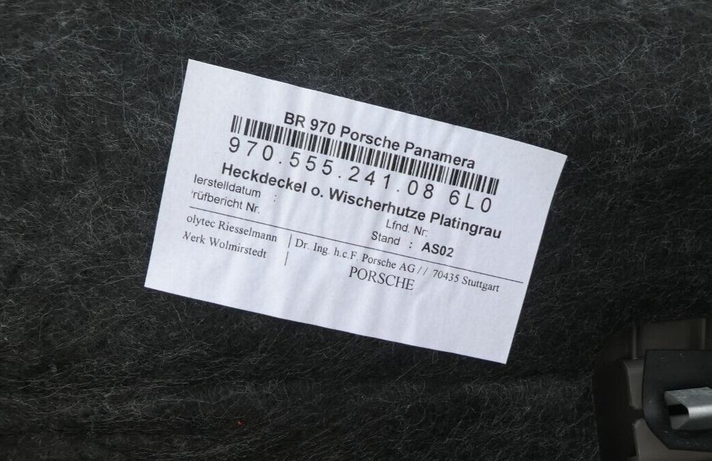 Porsche Panamera 970 Heckklappe verkleidung ORIGINAL gebraucht - 97055524102