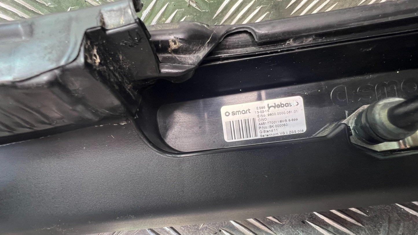 Smart ForTwo 451 Cabrio Dachholm Seitenholm rechts grün ORIGINAL gebraucht - A4517700018