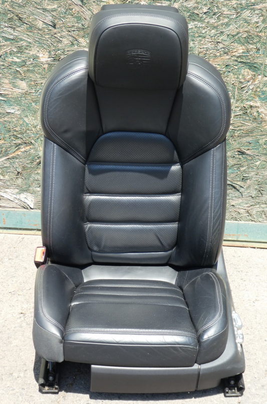 Porsche Macan 95B Schwarz Leder Sitze Vorne Links Verstellbarer Sitz ORIGINAL gebraucht - Elektrisch