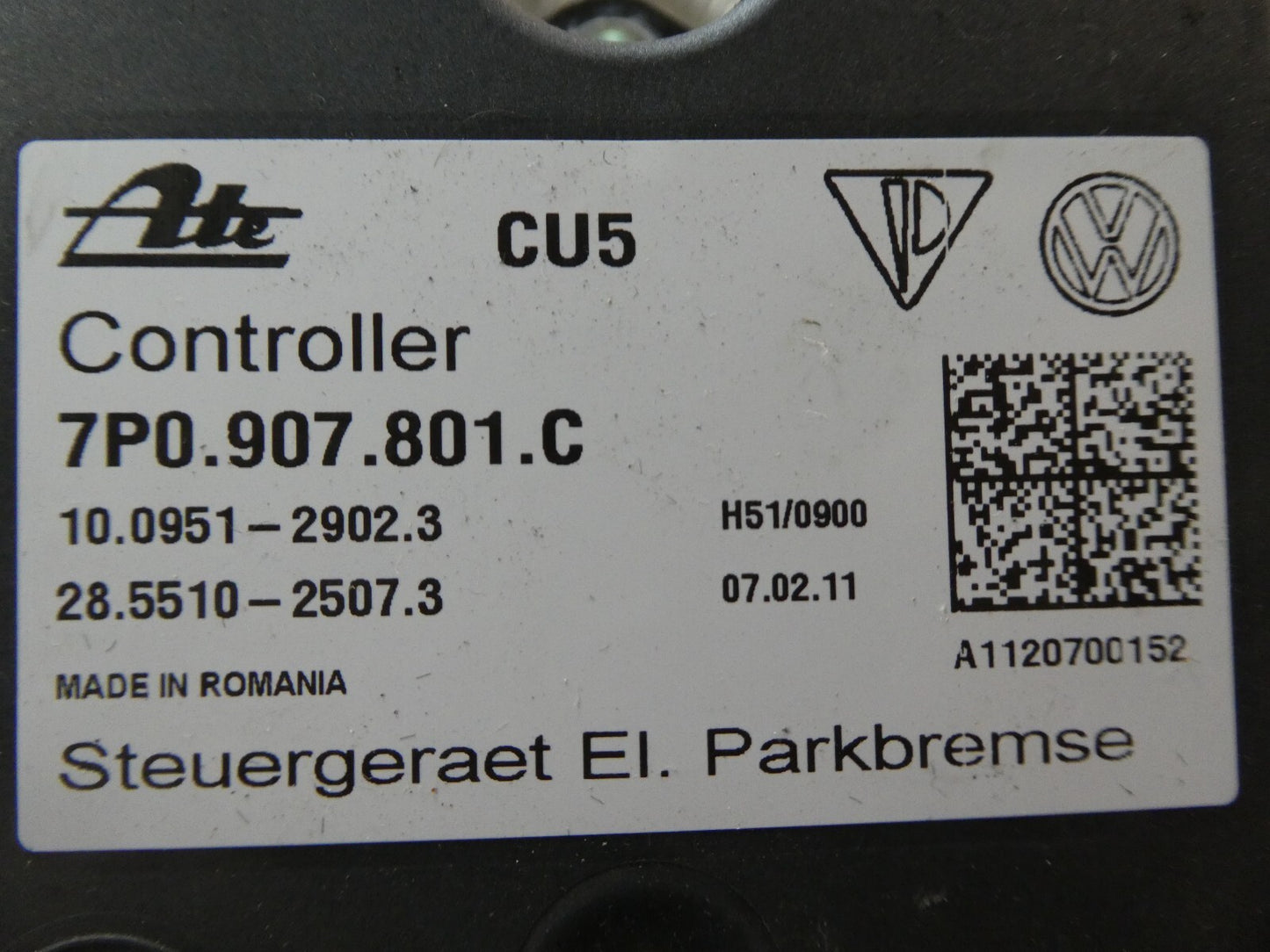 Porsche Cayenne 958 92A Steuergerät 7P0907801C ORIGINAL gebraucht - - Parkbremse